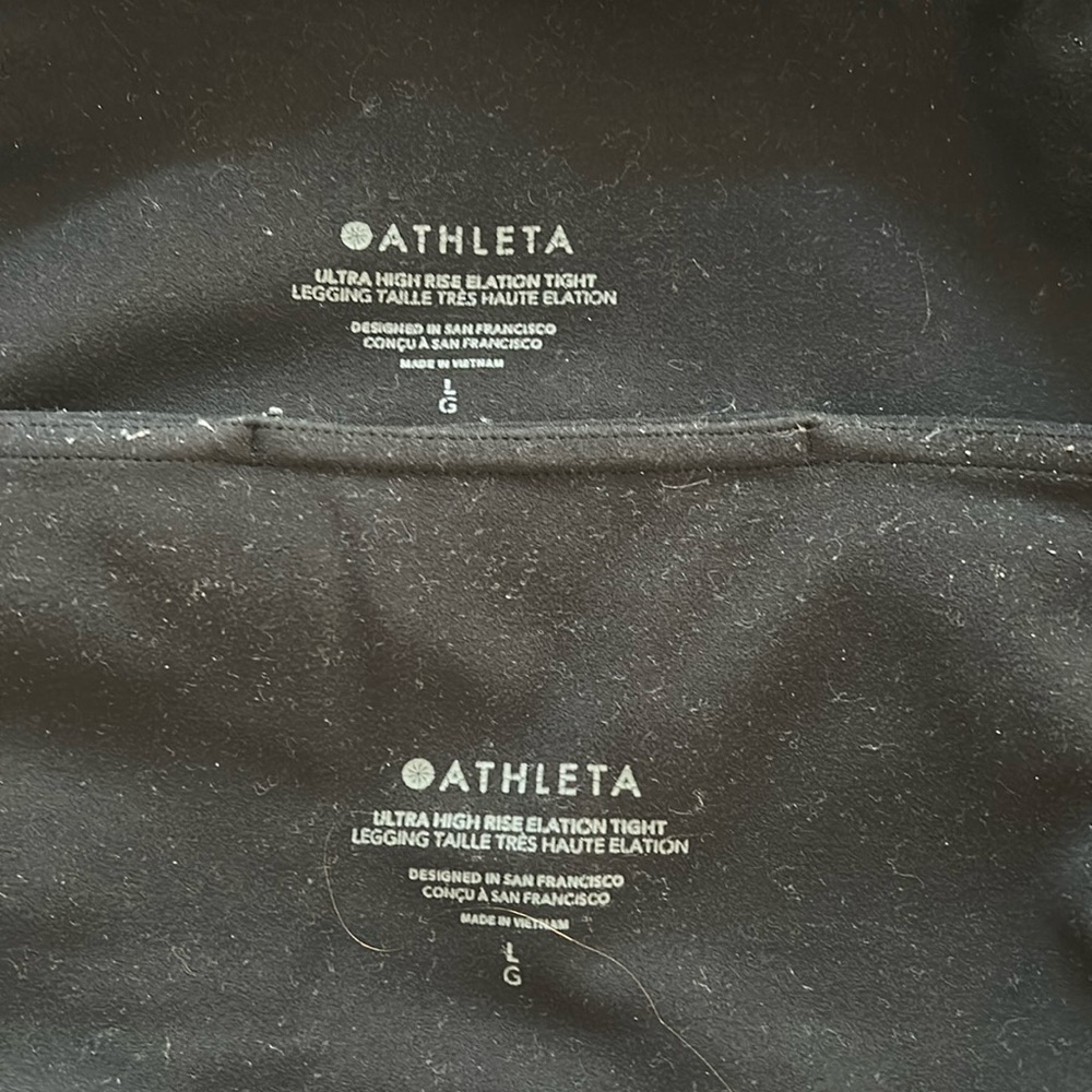 TWO ATHLETA  Black Full-Length Leggings Stretchy Fit